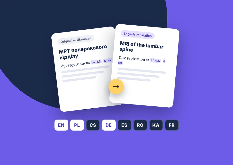 AI Translation of Radiology Reports with Doctor Review